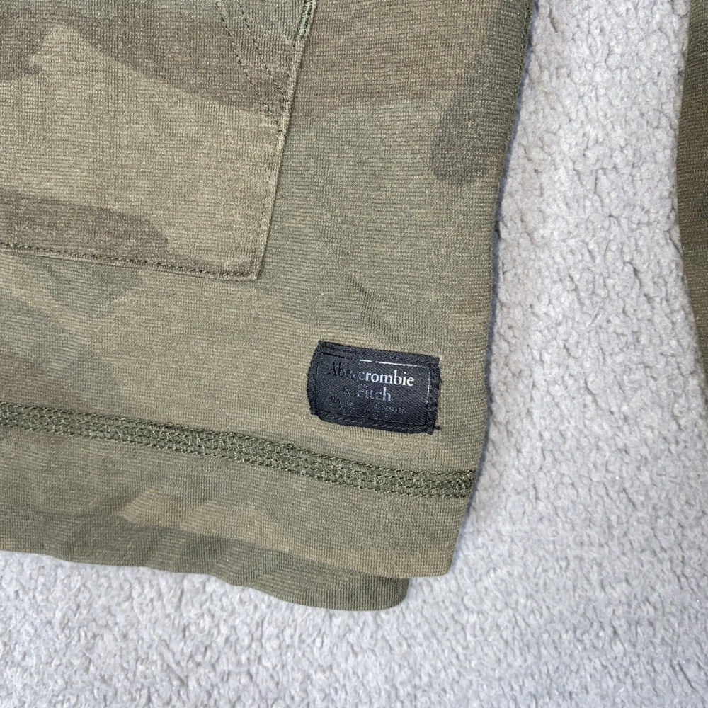 Abercrombie Fitch Sz S Hoodie Sweatshirt Camo Lightweight  Grunge Army Preppy - Picture 3 of 8